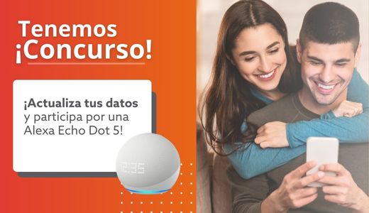 ¡Actualiza tus datos personales y participa por una Alexa Echo Dot 5!