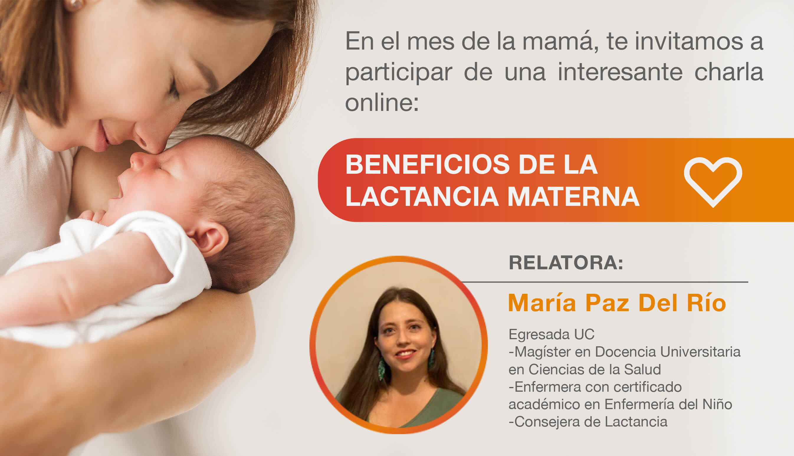 Charla Beneficios lactancia materna Vida Camara